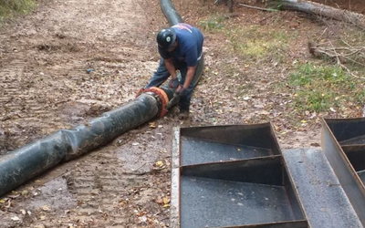 transferring water on a jobsite 